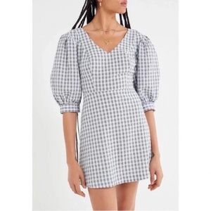 Urban Outfitters Gingham Puff Sleeve Dress